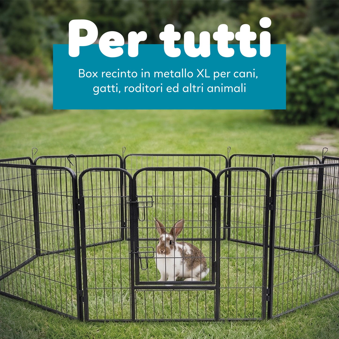 AqpetFriends Petplaypen Recinto Per Animali In Ferro Misura 80x80 cm