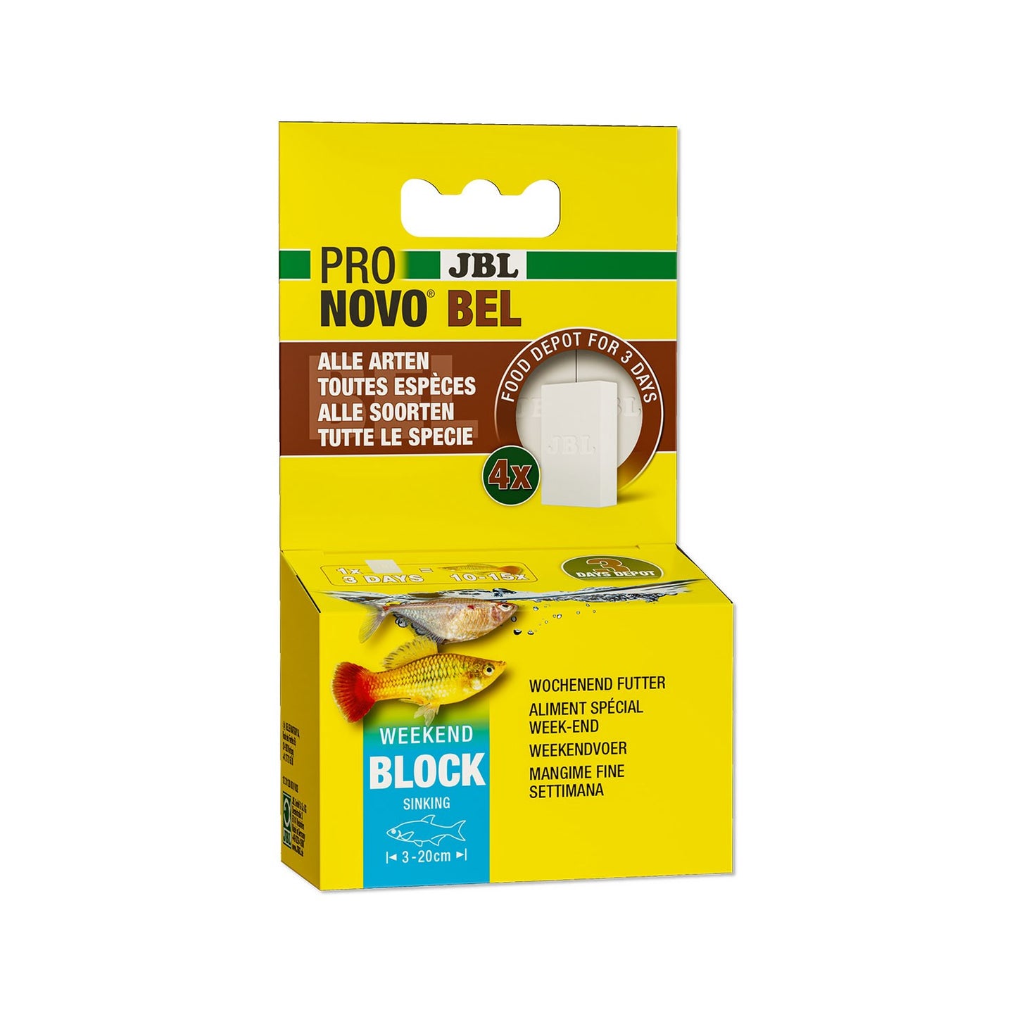 JBL PRONOVO Bel Weekend Mangime Da Vacanza Per Pesci Da 3-20cm D'Acqua Dolce Fino A 3 Giorni