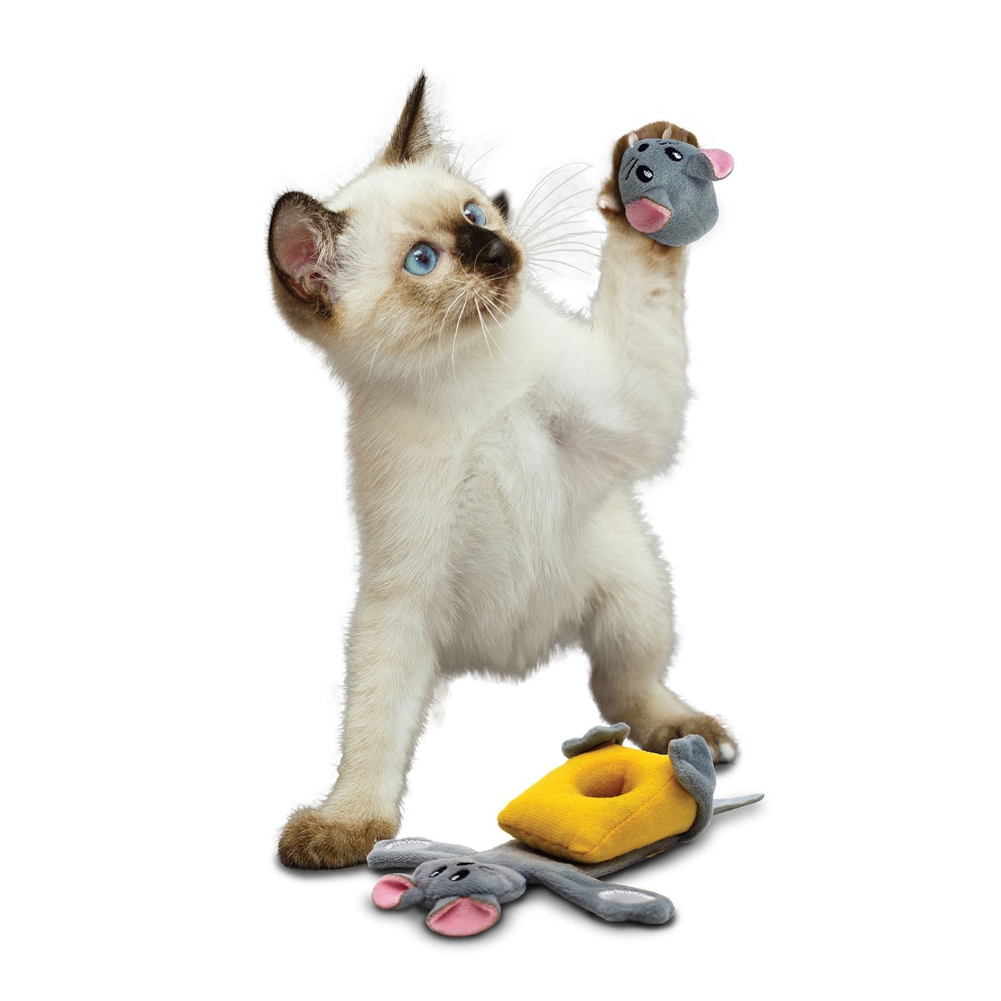 Kong Pull-A-Partz Cheezy 3in1 Topo Gioco per Gatti
