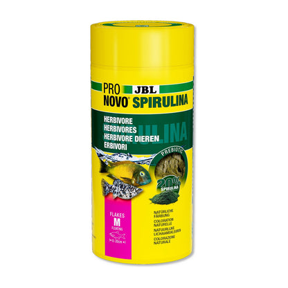 JBL PRONOVO Spirulina Flakes M Mangime In Fiocchi Vegetali A Base Di Spirulina Per Pesci Da 8-20cm D'Acqua Dolce