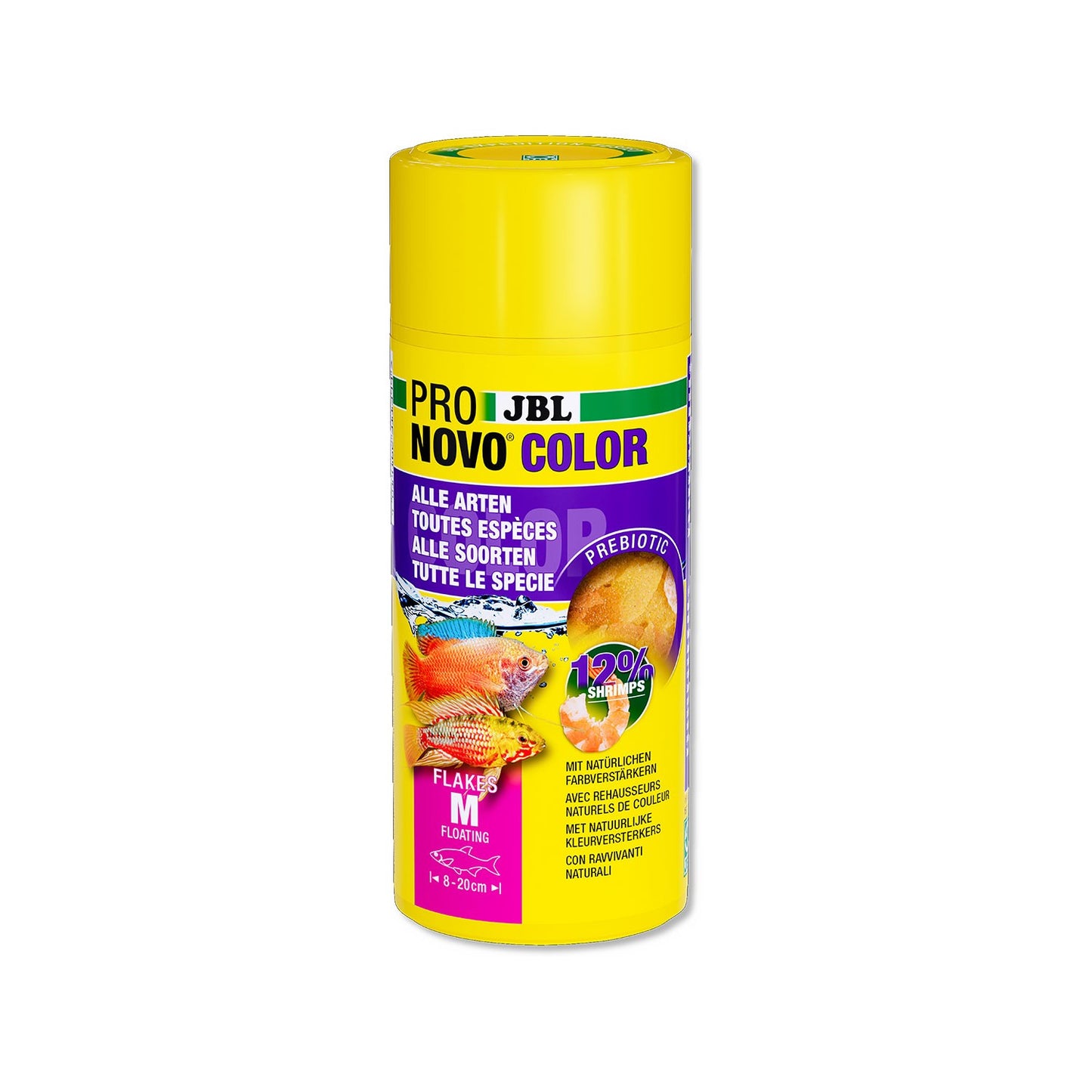 JBL PRONOVO Color Flakes M Mangime In Fiocchi Per Colori Brillanti Per Pesci Da 8-20cm D'Acqua Dolce