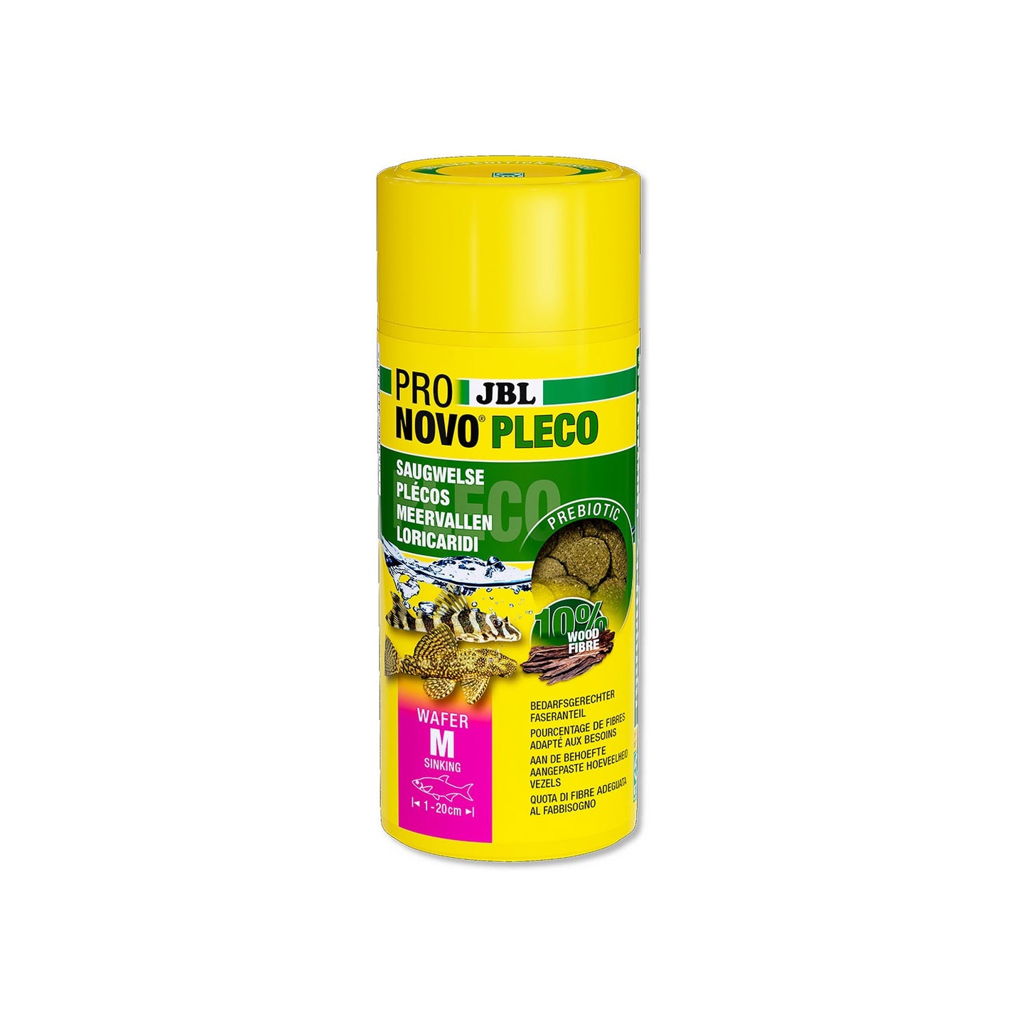JBL PRONOVO Pleco Wafer M Compresse Di Mangime Per Loricaridi Erbivori Da 1-20cm In Acquari D'Acqua Dolce