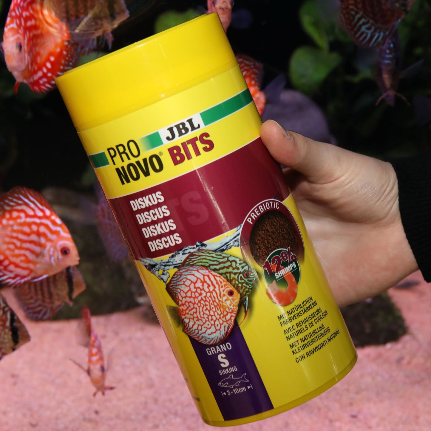 JBL PRONOVO Bits Grano S Mangime Base Per Pesci Discus E Ciclidi Da 3-10cm In Acquario