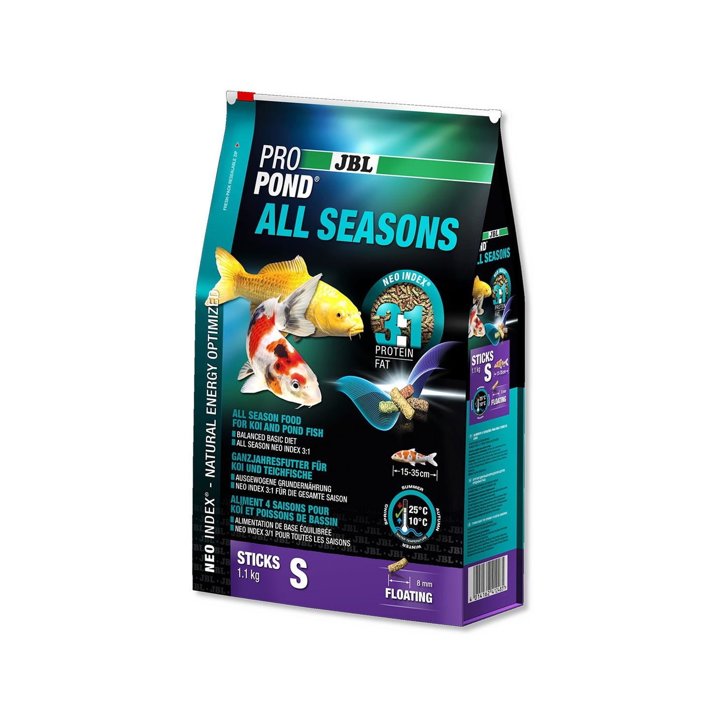JBL PROPOND All Seasons S Mangime 4 Stagioni NEO Index Per Pesci Di Laghetto Di Piccola Taglia