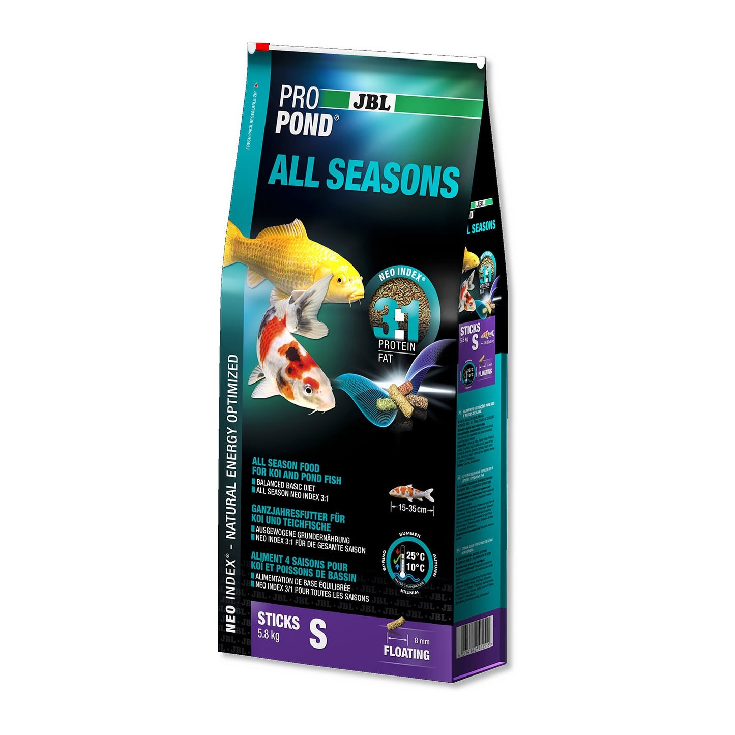 JBL PROPOND All Seasons S Mangime 4 Stagioni NEO Index Per Pesci Di Laghetto Di Piccola Taglia