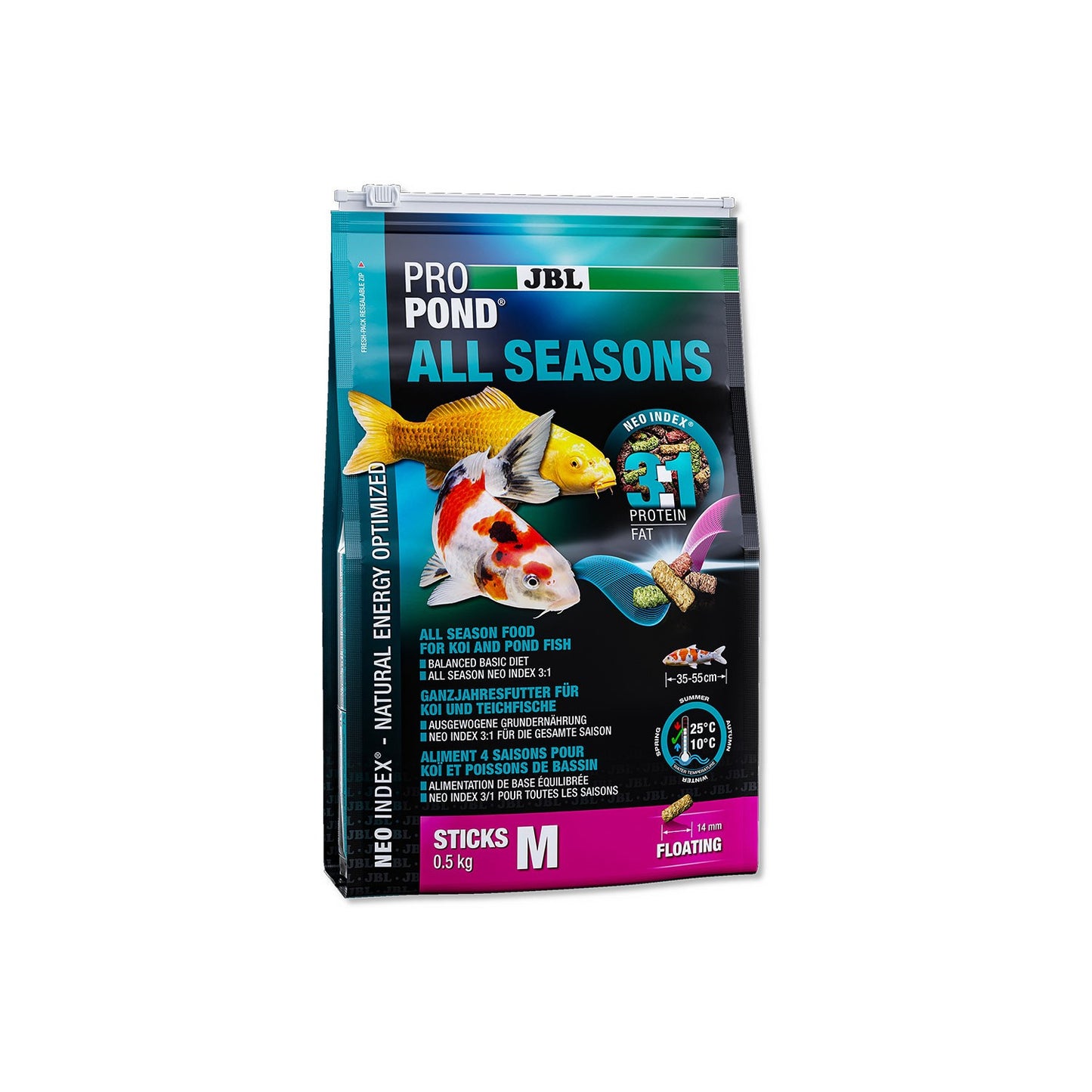JBL PROPOND All Seasons M Mangime 4 Stagioni NEO Index Per Pesci Di Laghetto Di Media Taglia