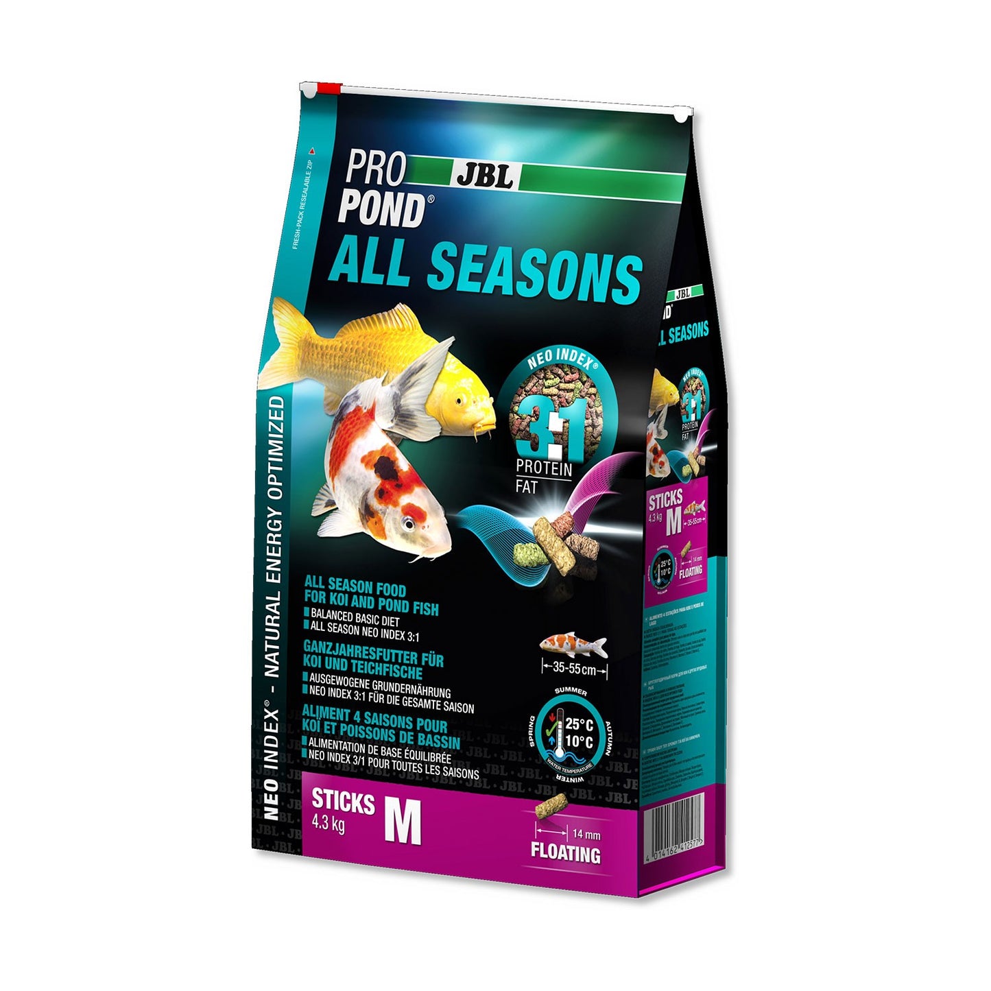 JBL PROPOND All Seasons M Mangime 4 Stagioni NEO Index Per Pesci Di Laghetto Di Media Taglia