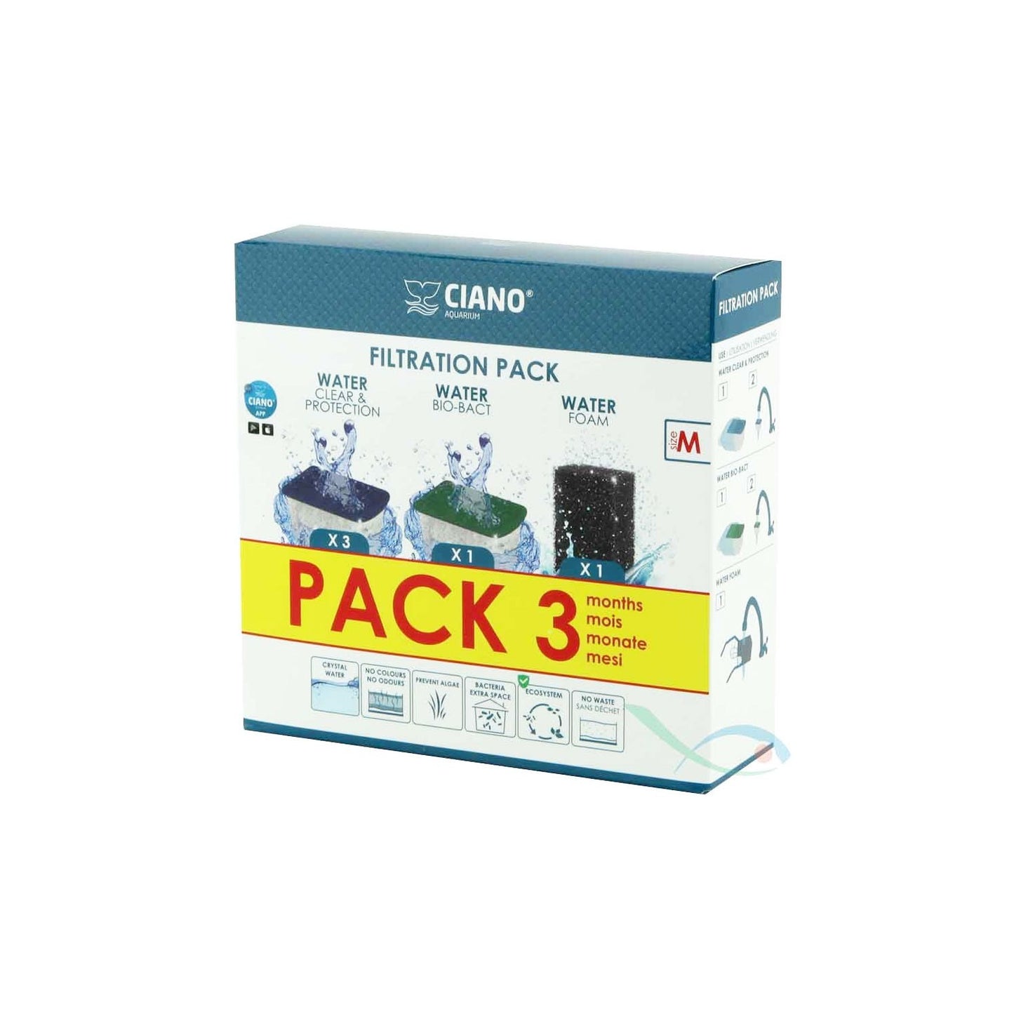 Askoll Ciano Filtration Web Pack 3 Mesi Kit Ricambi Filtri Per Acquari