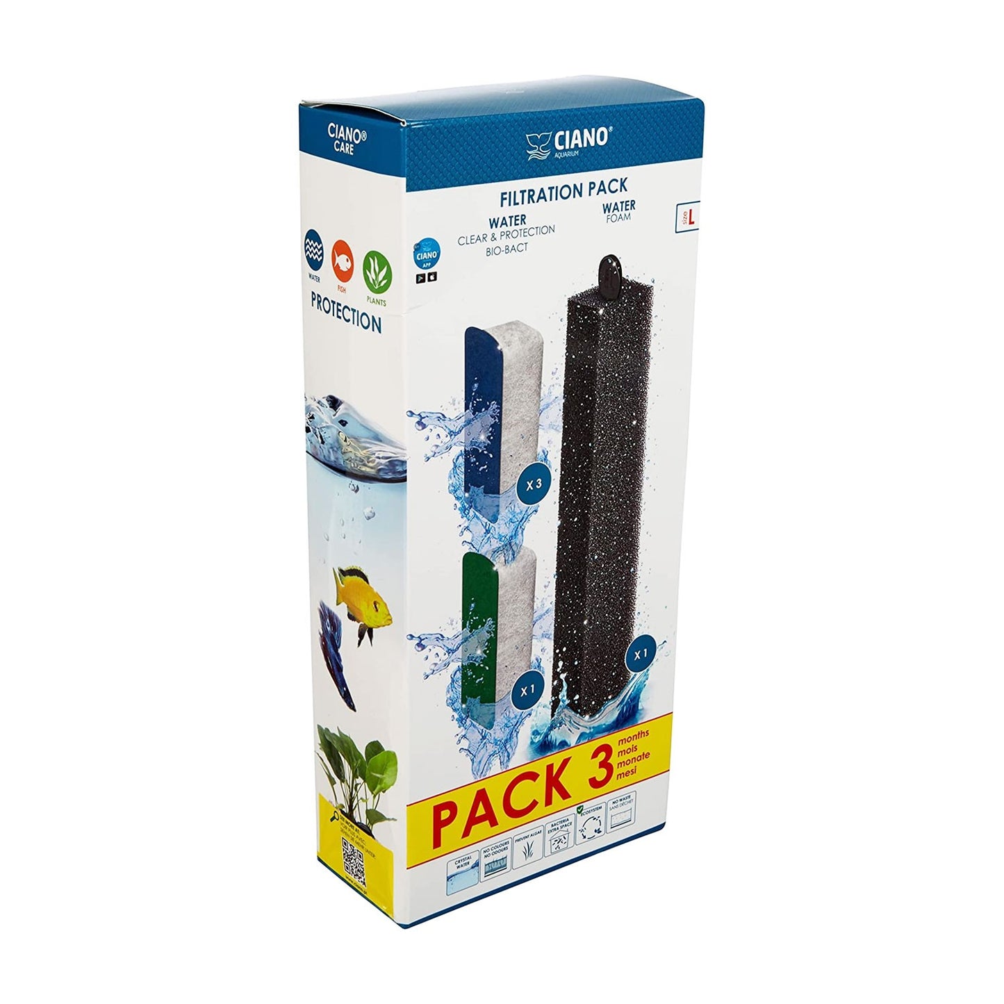 Askoll Ciano Filtration Web Pack 3 Mesi Kit Ricambi Filtri Per Acquari