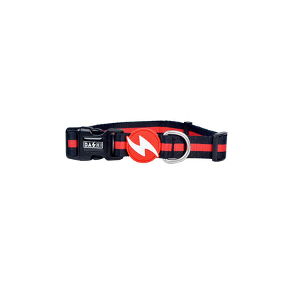 Dashi Stripes3 Rosso/Nero Collare per Cani