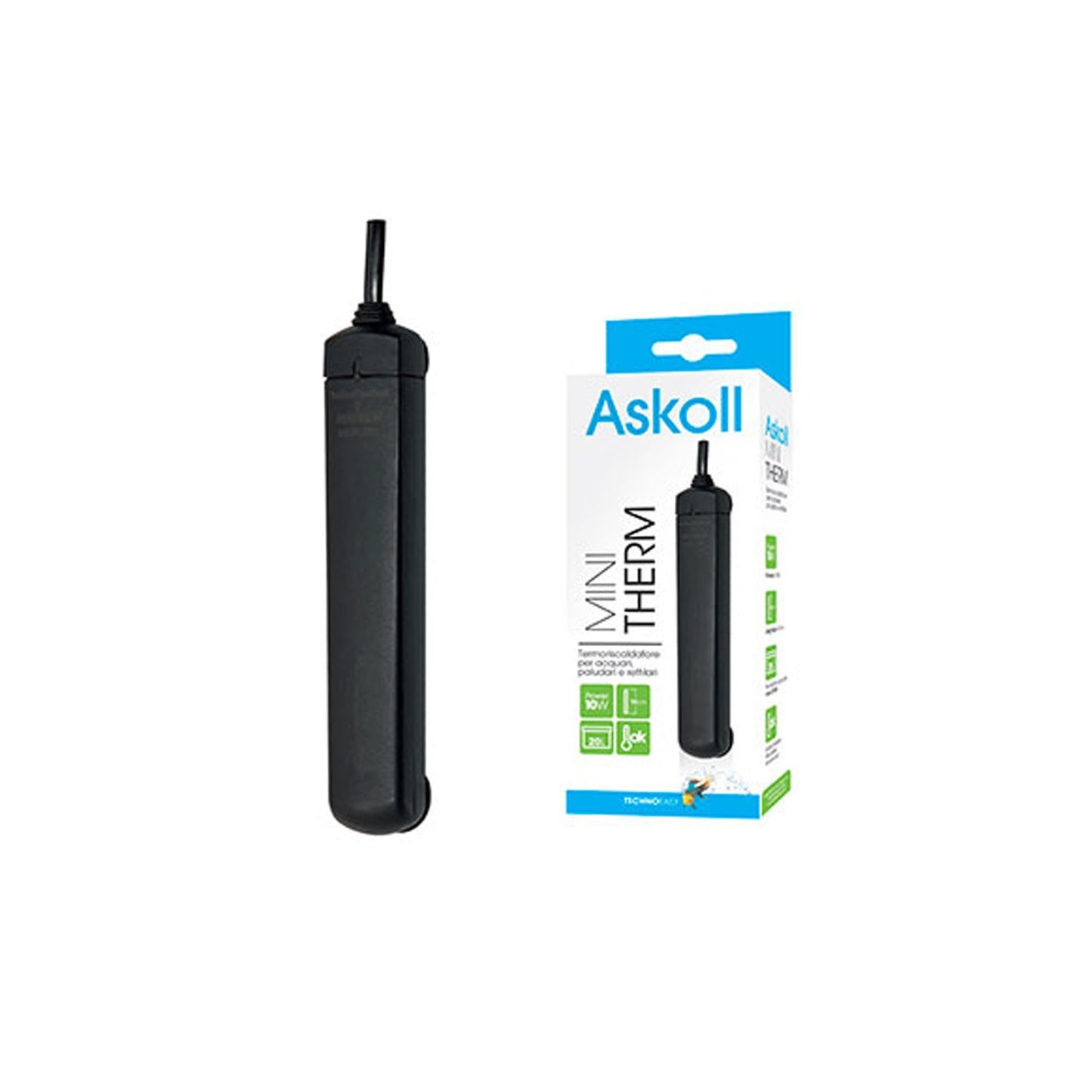 Askoll Mini Therm Termoriscaldatore Per Nano Acquari, Paludari E Rettilari