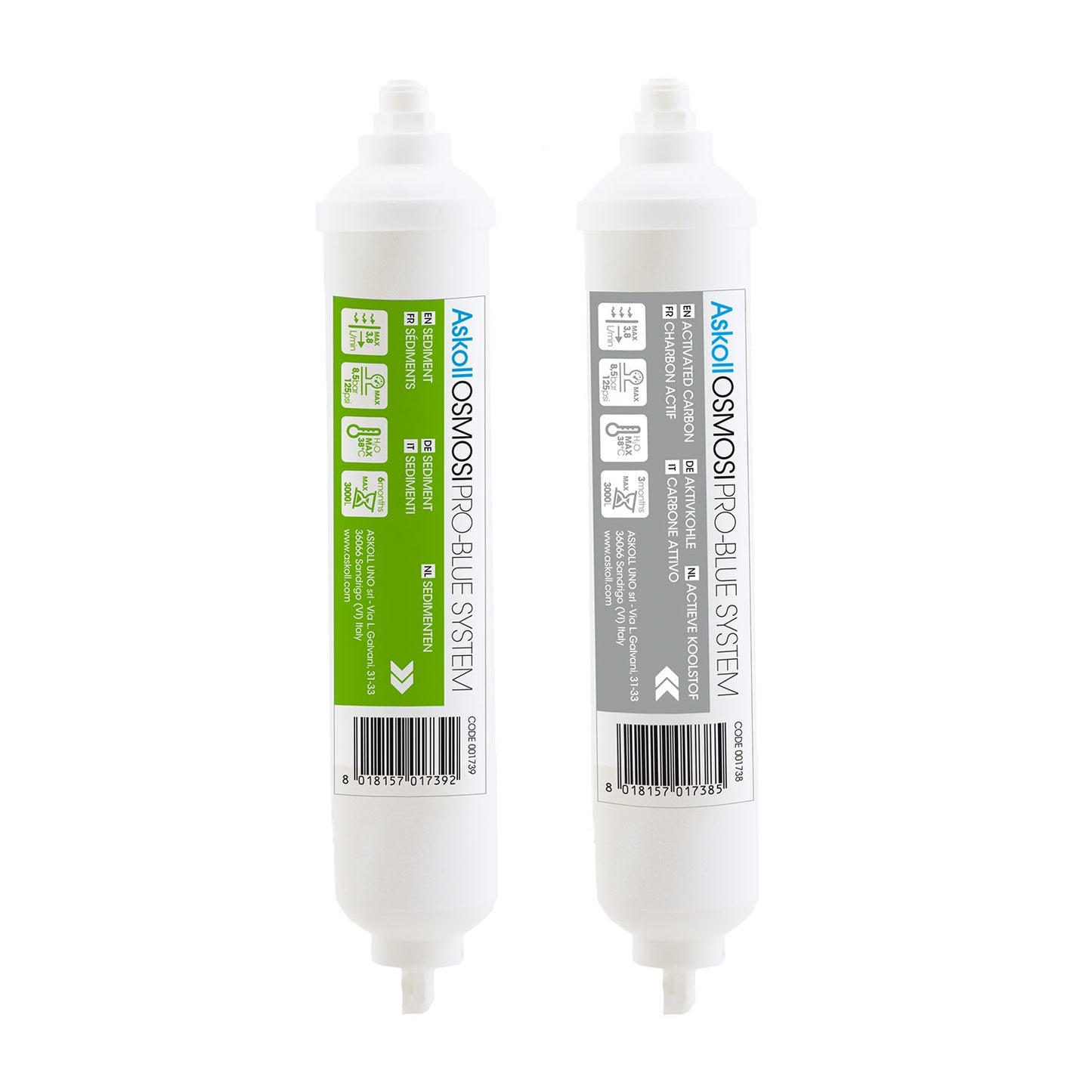 Askoll Osmosi Pro-Blue System Impianto Osmosi Inversa A 3 Stadi Per Acquari