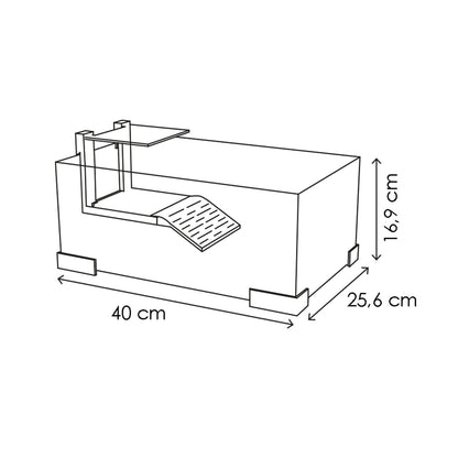Askoll Ciano Tartarium Cool Terrario Tartarughiera 40