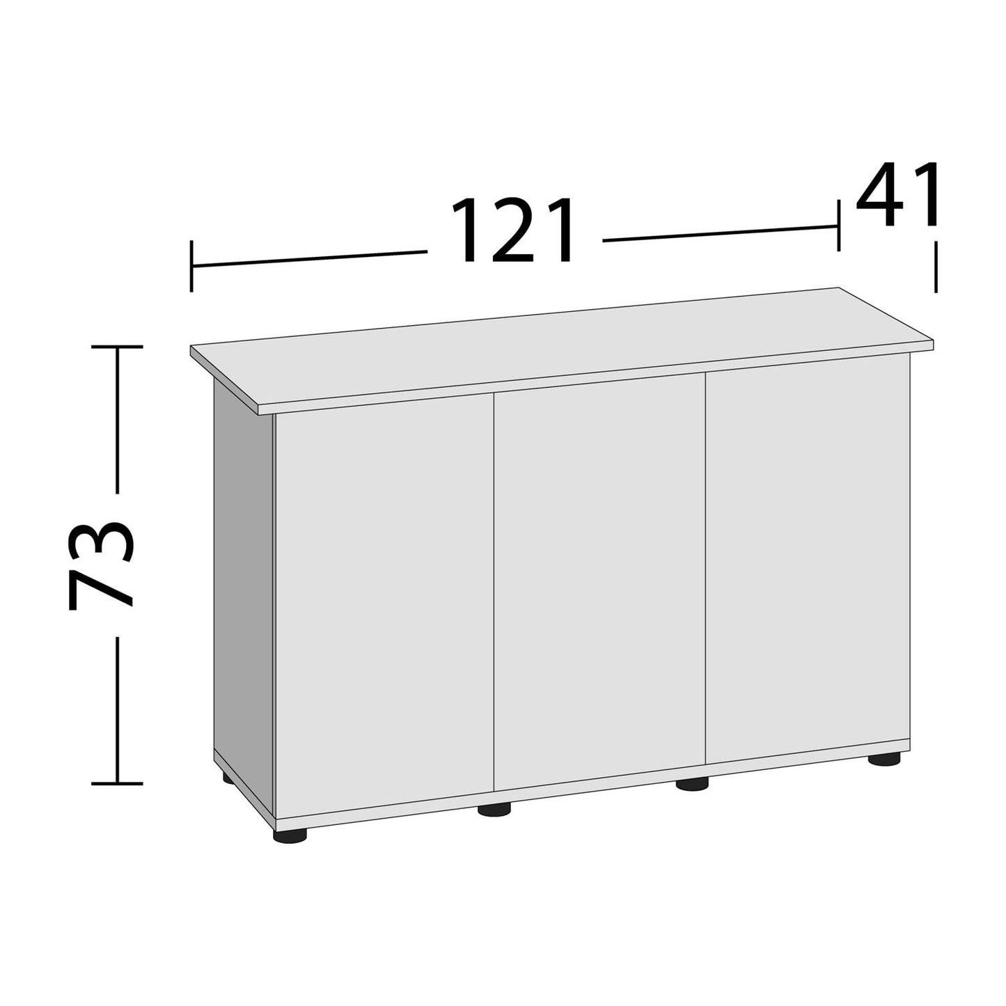 Juwel Cabinet SBX Rio240 Supporto In Legno Per Acquario Rio240 121x41x73cm