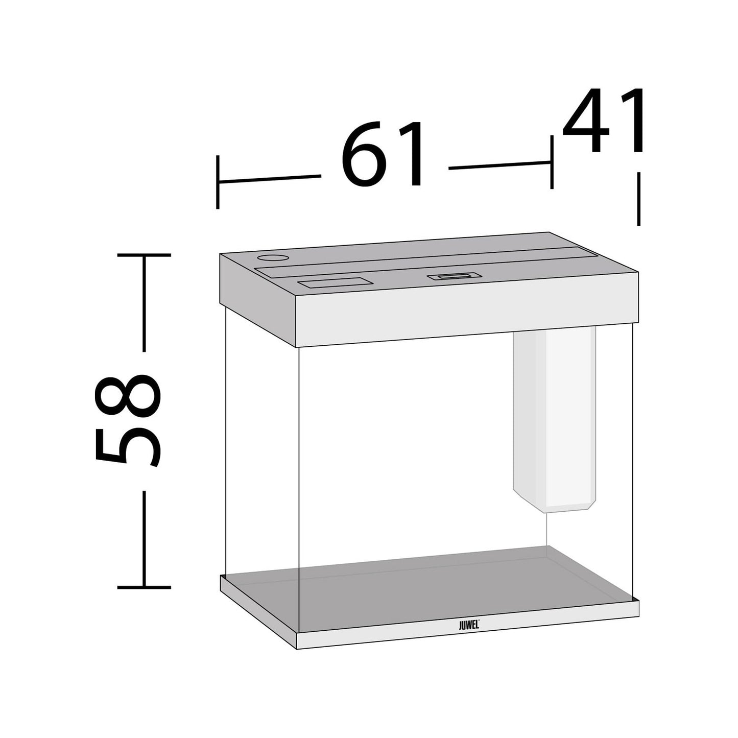 Juwel Lido 120 Led Acquario In Vetro Completo 61x41x58cm