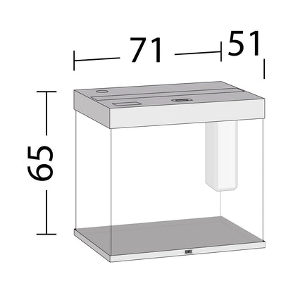 Juwel Lido 200 Led Acquario In Vetro Completo 71x51x65cm