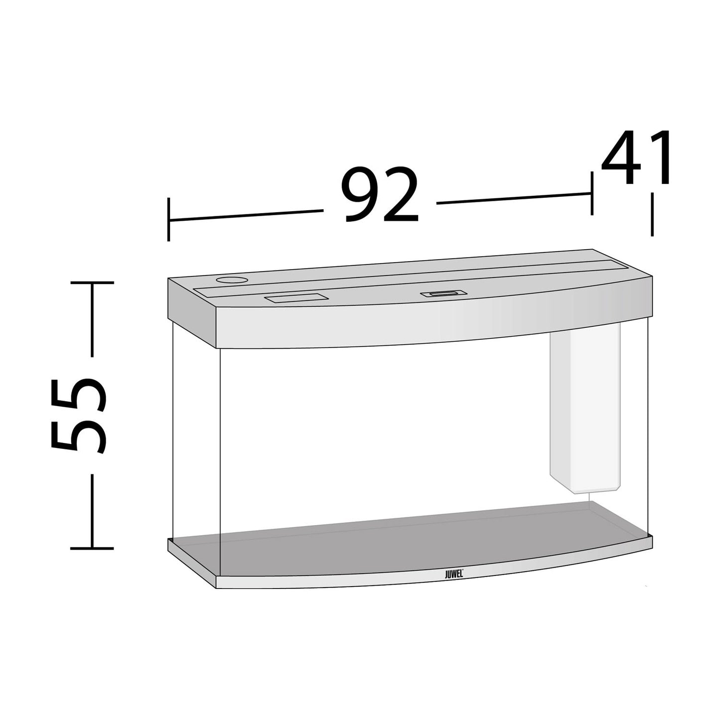Juwel Vision 180 Led Acquario In Vetro Completo 92x41x55cm