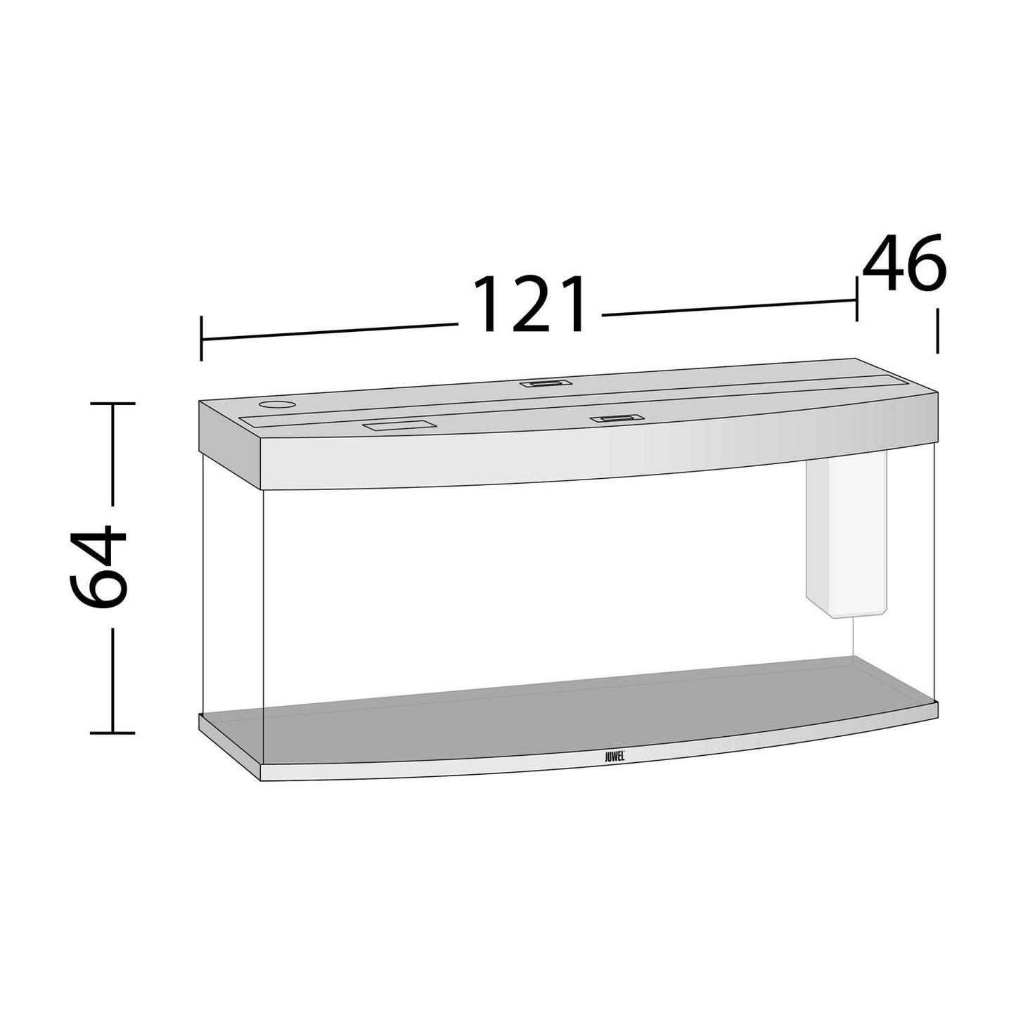 Juwel Vision 260 Led Acquario In Vetro Completo 121x46x64cm