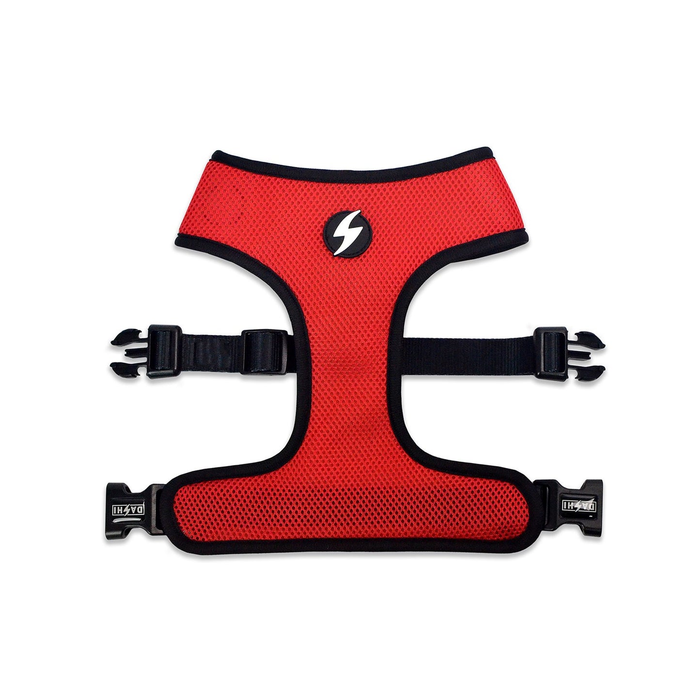 Dashi Stripes3 Rosso/Nero NeoMesh Pettorina Reversibile per Cani