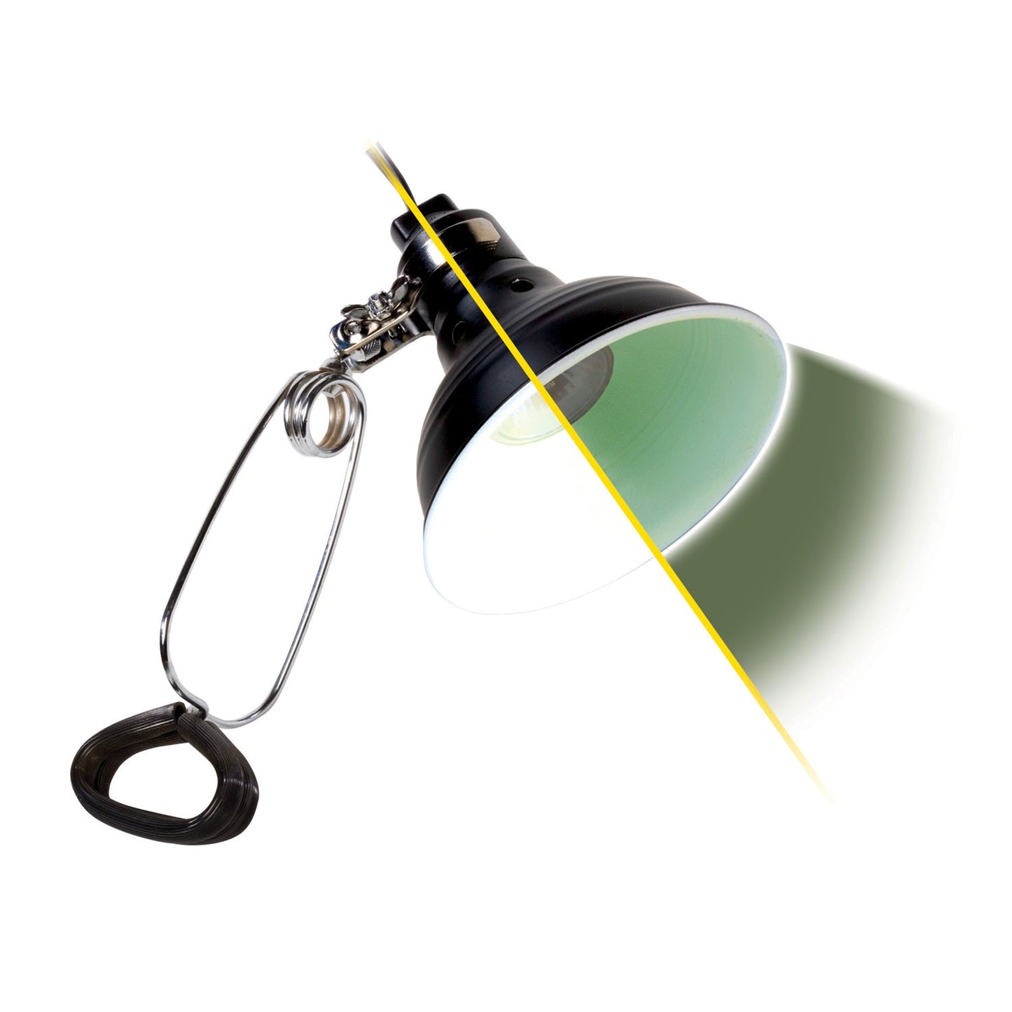 Exoterra Halogen Glow Light Lampada Alogena Fluorescente + Riflettore di Luce per Terrari Small 14cm