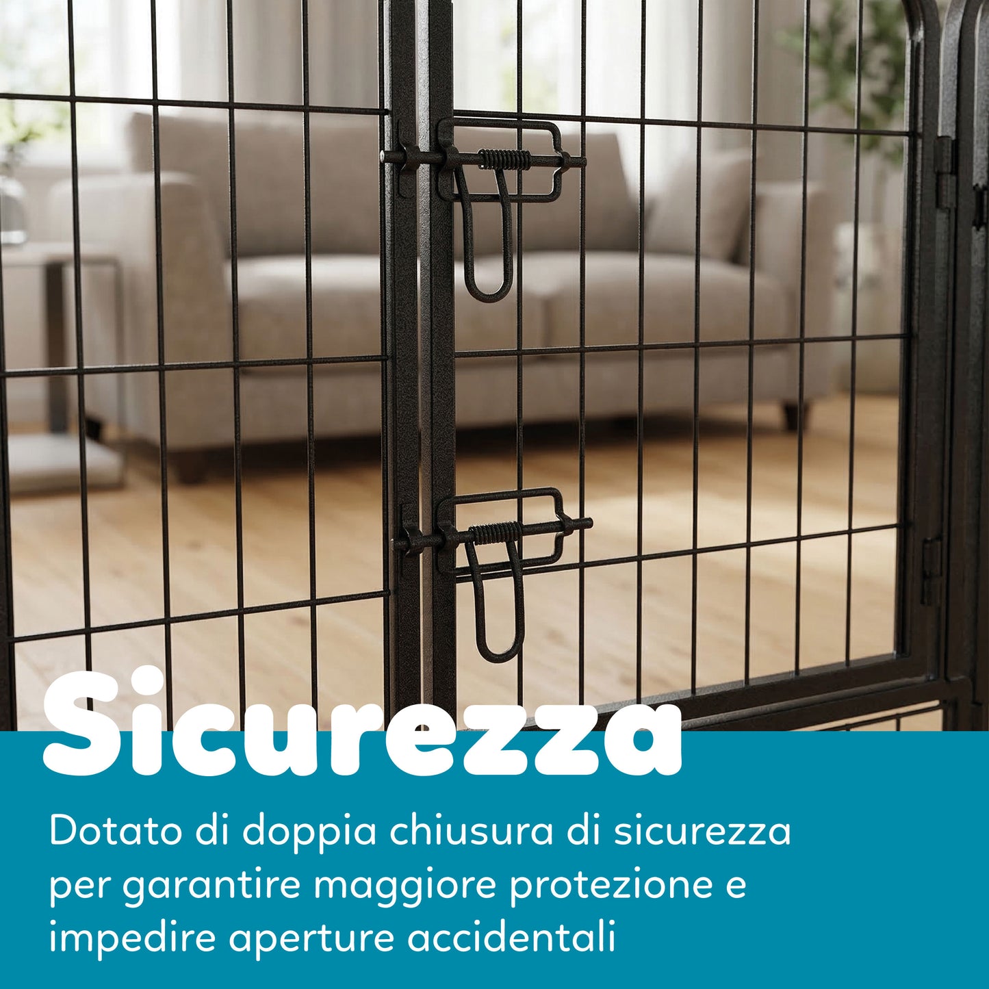 AqpetFriends Petplaypen Recinto Per Animali In Ferro Misura 80x80 cm