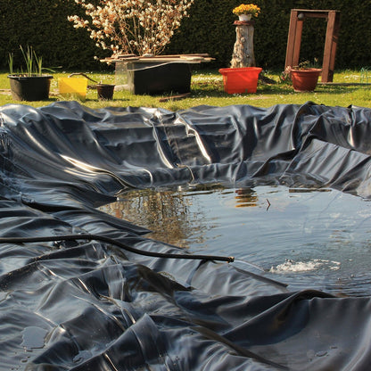 Telo Puro in PVC UV Nero Atossico per Laghetto Giardino 0,5mm