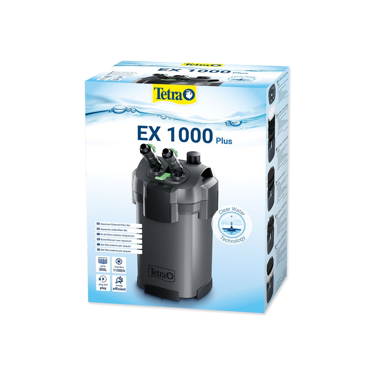 Tetra Filtro Esterno EX Plus completo di Materiale filtrante per Acquari da 50 a 600 Litri