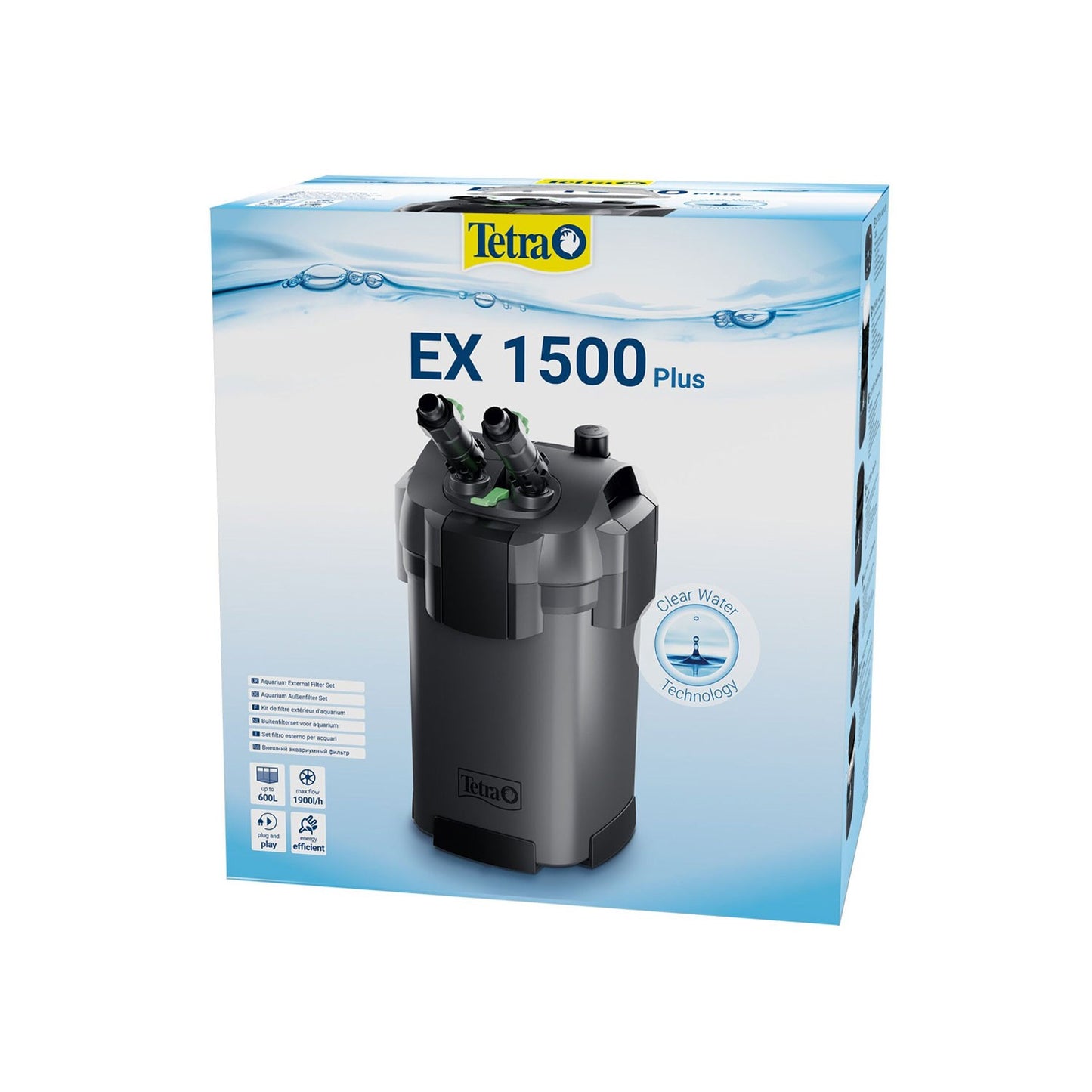 Tetra Filtro Esterno EX Plus completo di Materiale filtrante per Acquari da 50 a 600 Litri