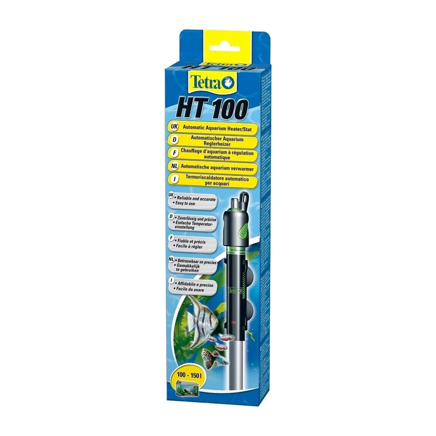 Tetra HT Termoriscaldatore regolabile compatto e ultra resistente per acquari da 10 a 450 Litri