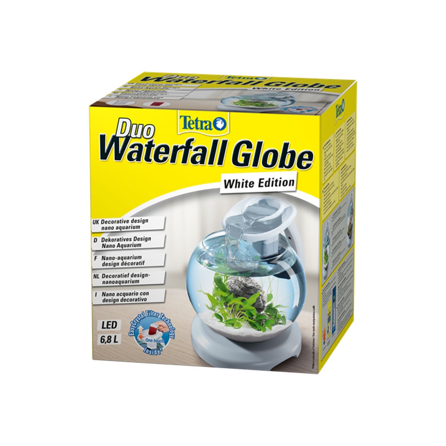 Tetra Duo WaterFall Globe piccolo acquario decorativo con effetto cascata rilassante completo 6.8 Litri