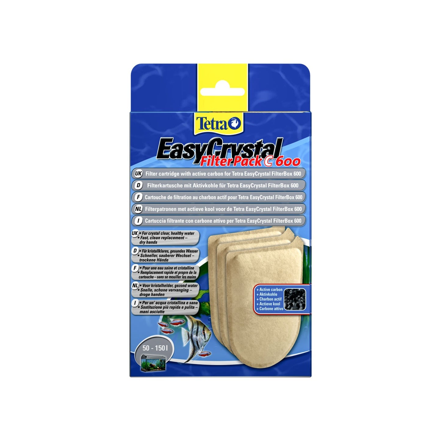 Tetra Ricambio cartuccia filtrante per Filtri EasyCrystal confezione da 3 pezzi