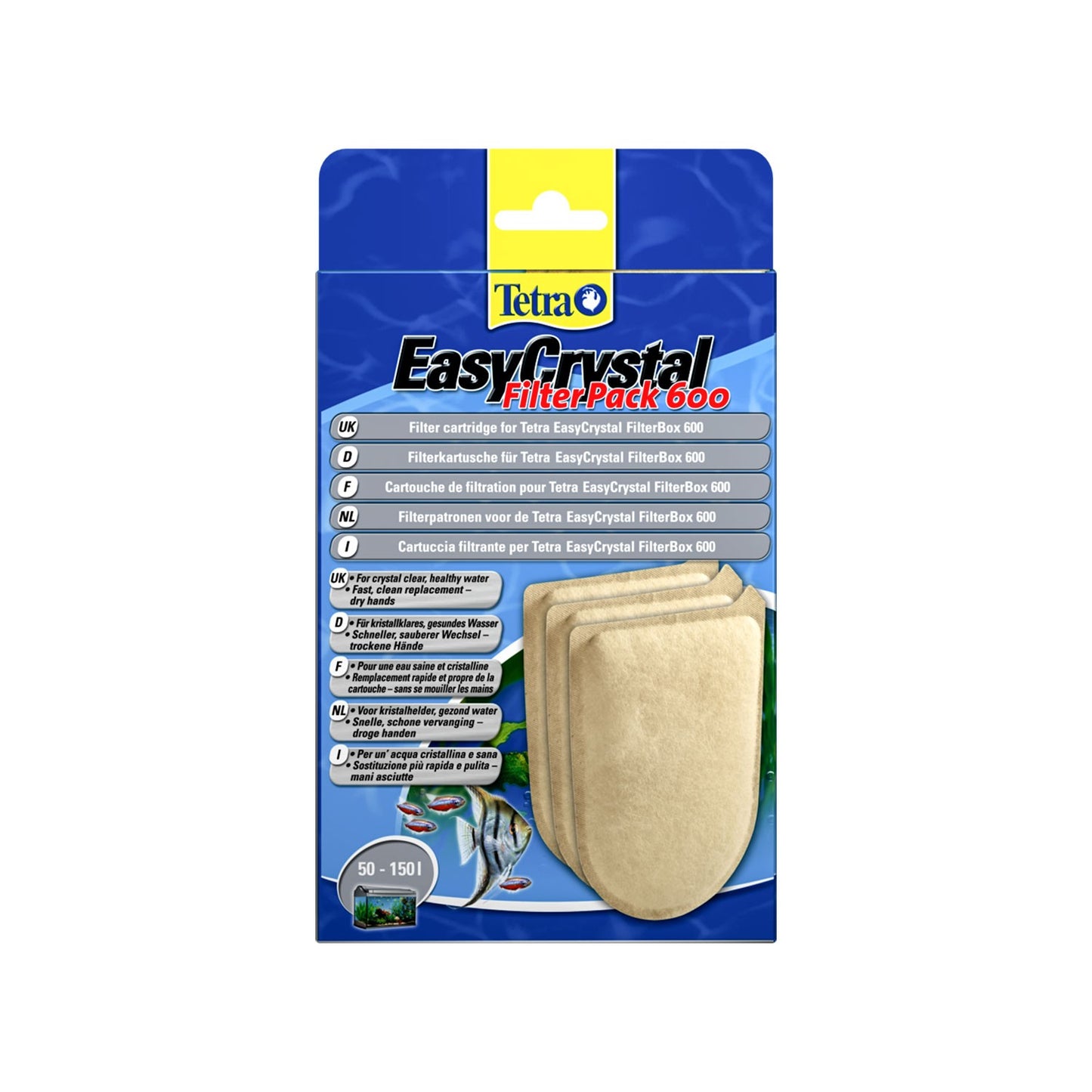 Tetra Ricambio cartuccia filtrante per Filtri EasyCrystal confezione da 3 pezzi