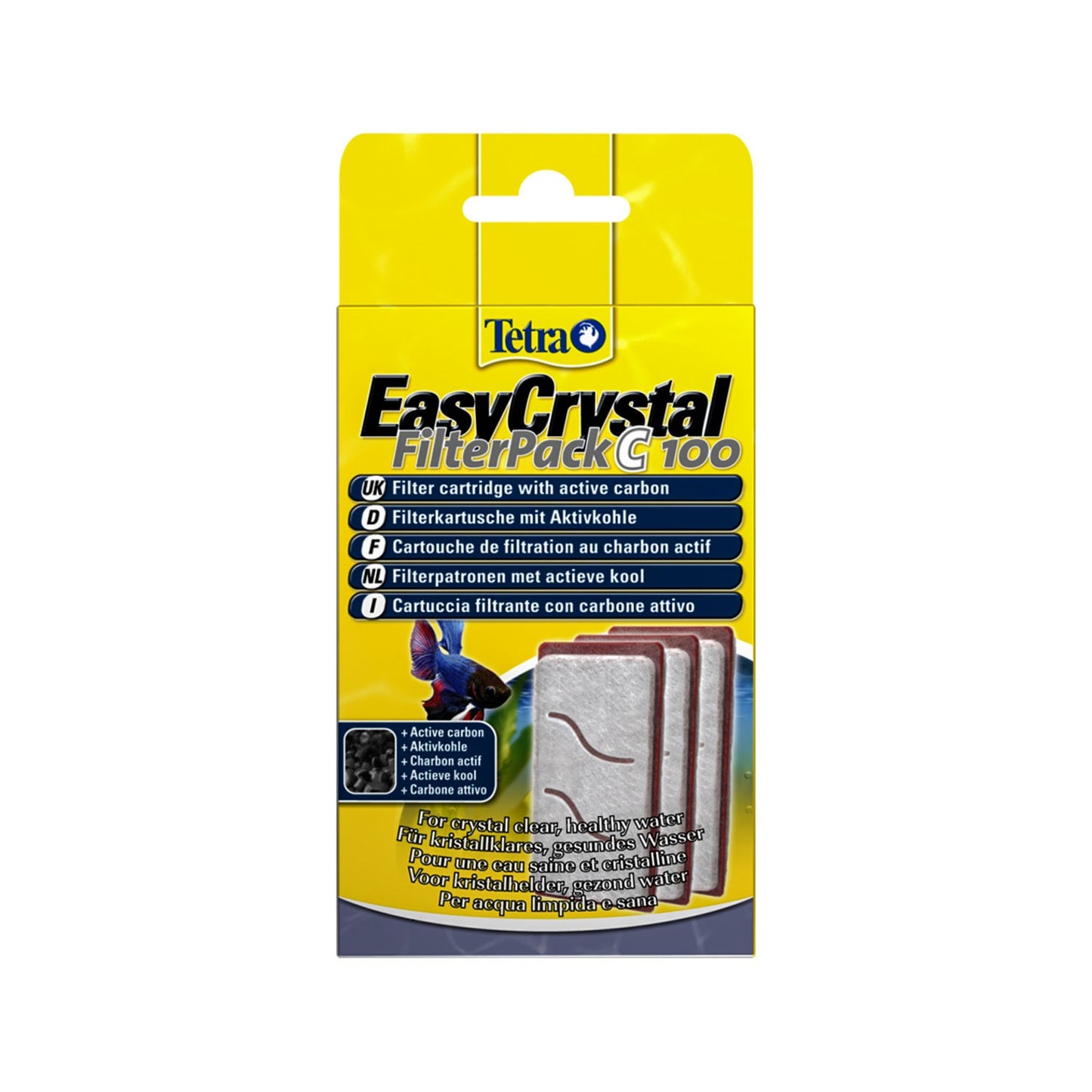 Tetra FilterPack C 100 Ricambio per filtri interni EasyCrystal con Carbone Attivo