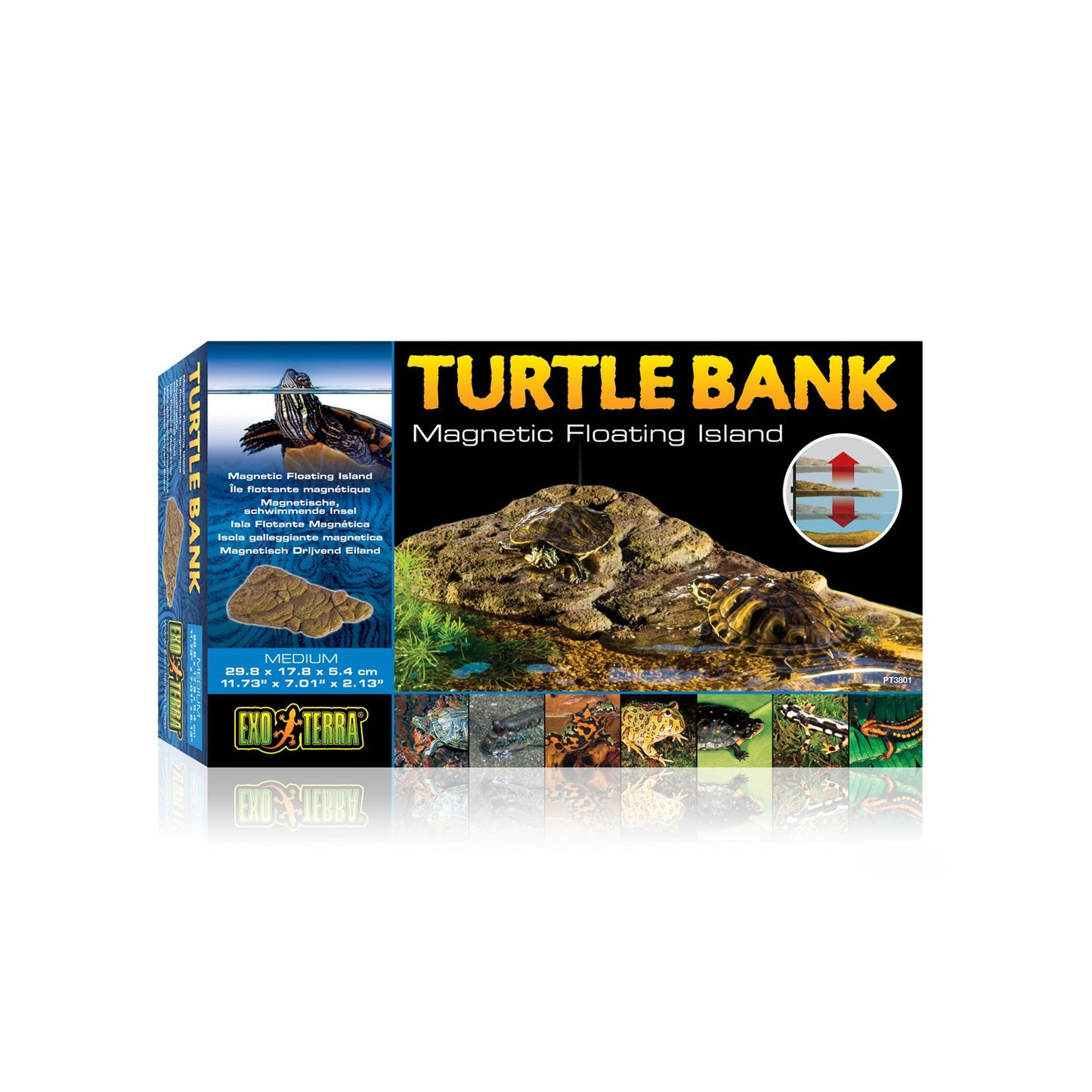 Exoterra Turtle Banks Isola Galleggiante Magnetica Decorativo per Tartarughe