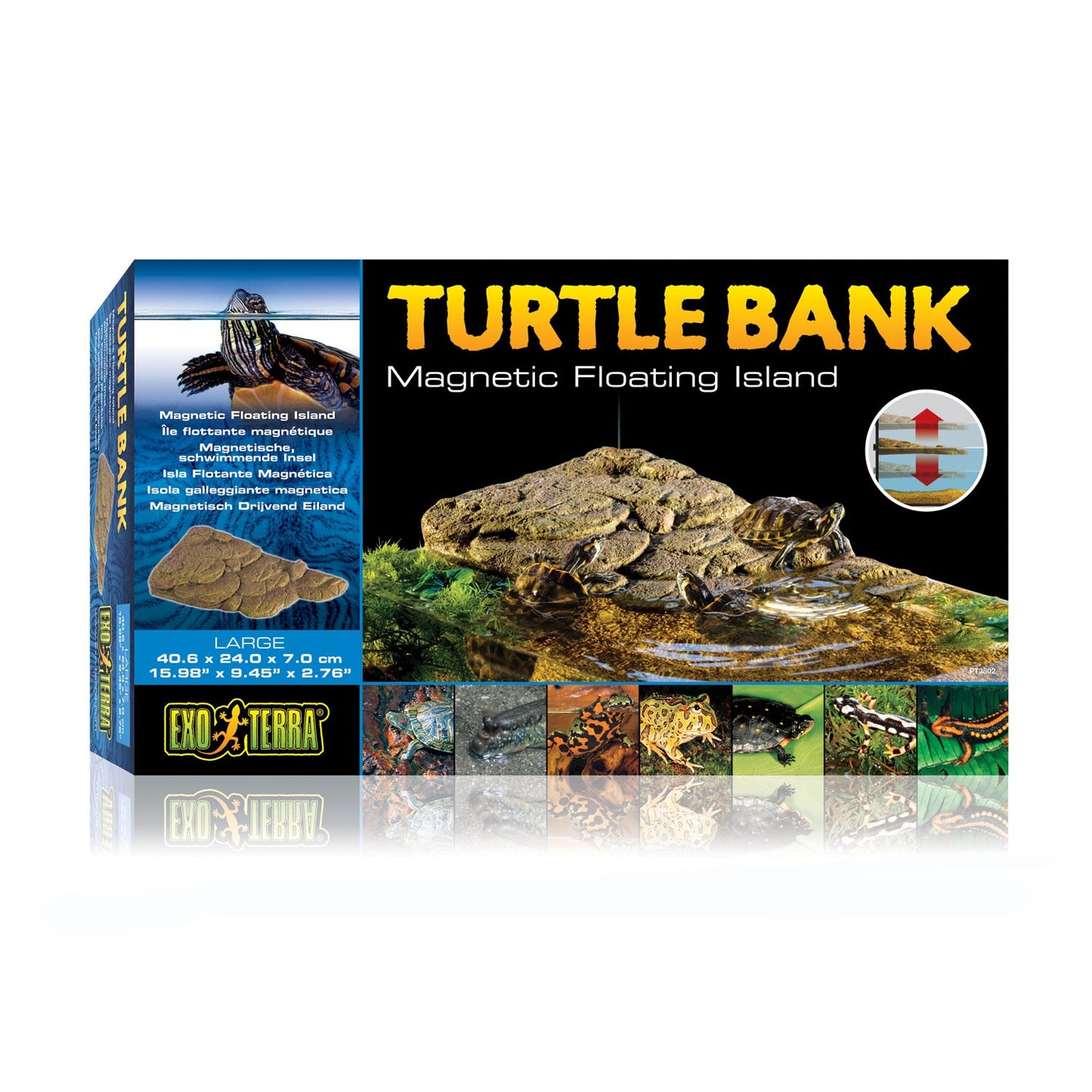 Exoterra Turtle Banks Isola Galleggiante Magnetica Decorativo per Tartarughe