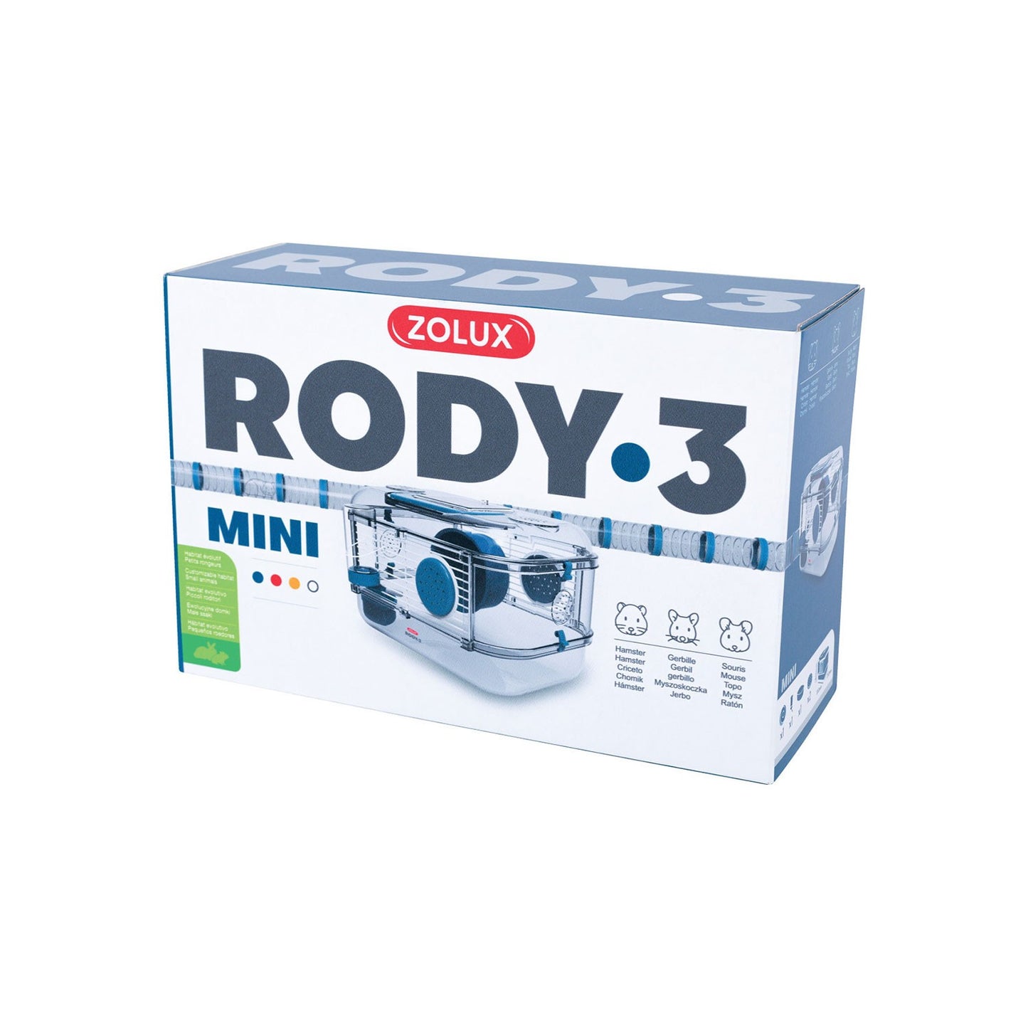 Zolux Rody3 Mini Gabbia Trasparente Per Criceti E Piccoli Roditori 33x21x18cm