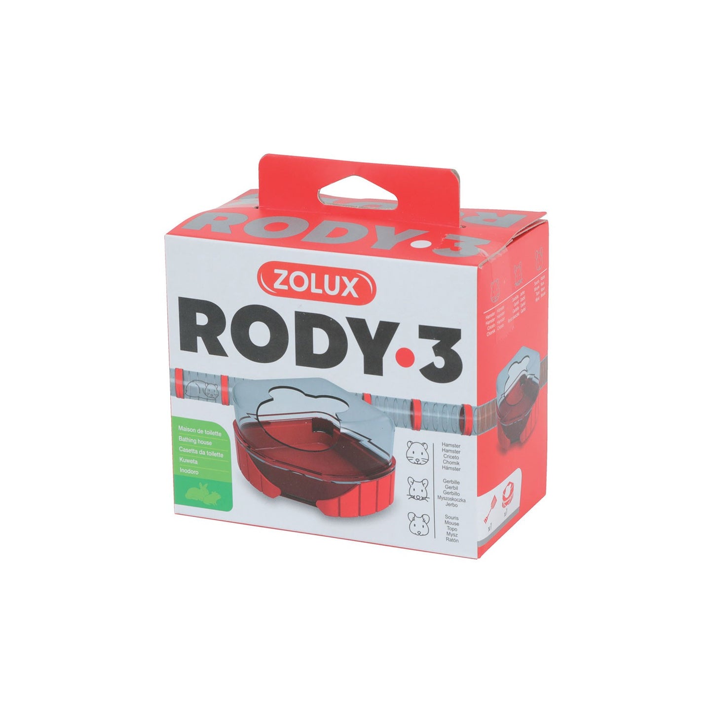 Zolux Rody3 Toilette Angolo Accessorio per Gabbie Criceti e Piccoli Roditori