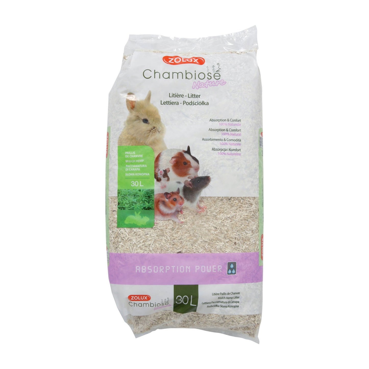 Zolux Lettiera Naturale Assorbente Chambiose per Roditori Conigli