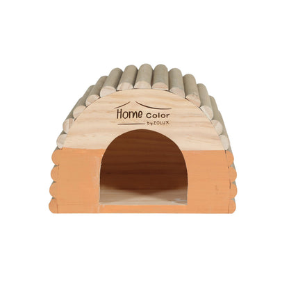 Zolux Home Color Casetta in Legno Semicerchio Marrone Medium per Piccoli Roditori