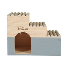 Zolux Home Color Casetta in Legno Tetto a Scala Grigia Large per Piccoli Roditori