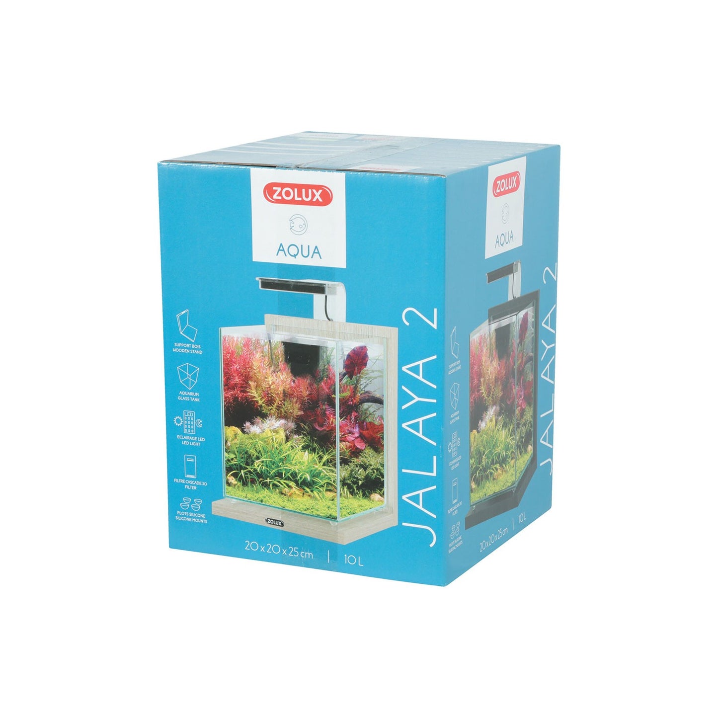 Zolux Jalaya 2 Acquario in Vetro con Supporto Illuminazione Filtro 10 L