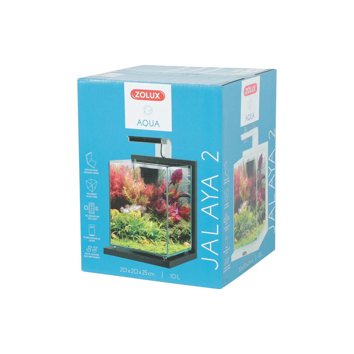 Zolux Jalaya 2 Acquario in Vetro con Supporto Illuminazione Filtro 10 L