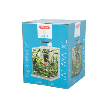 Zolux Jalaya XL Acquario in Vetro con Supporto Illuminazione Filtro 18,7 L