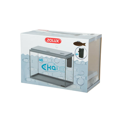 Zolux Ekai 40 Acquario in Vetro completo di Filtro 24 L - Vari Colori