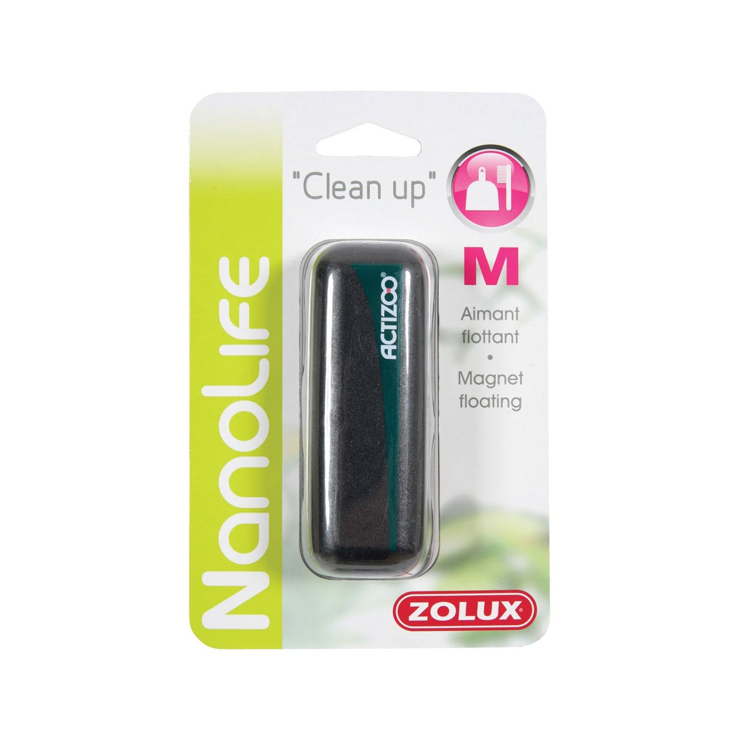 Zolux Clean'Up Raschietto Magnetico Galleggiante per Pulizia Vetri Acquari 3 Misure