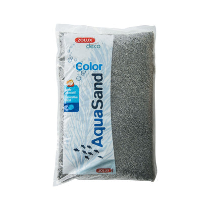 Zolux AquaSand Color Sabbia Ghiaia Colore Grigio Selce per Acquari 5 kg