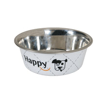Zolux Ciotola Happy Bianca in Acciaio Inox Cibo Acqua per Cani