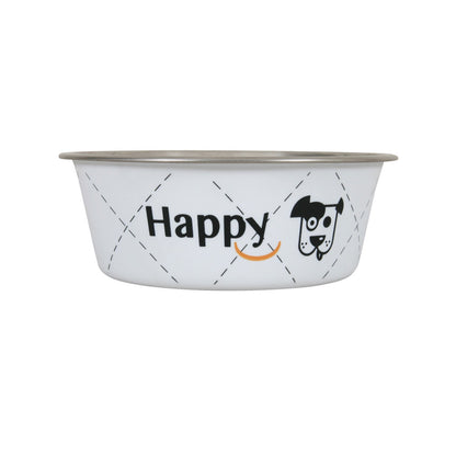 Zolux Ciotola Happy Bianca in Acciaio Inox Cibo Acqua per Cani