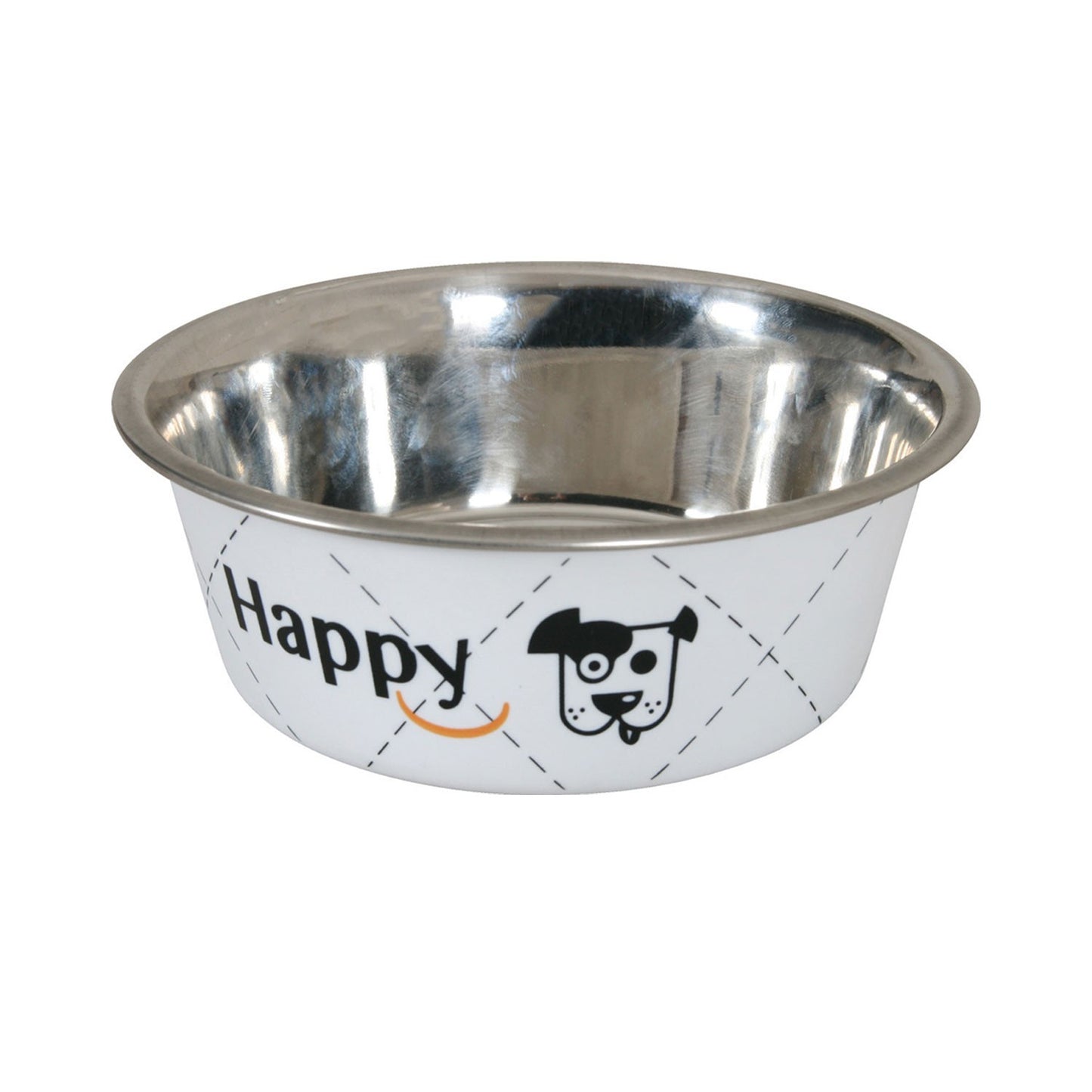 Zolux Ciotola Happy Bianca in Acciaio Inox Cibo Acqua per Cani