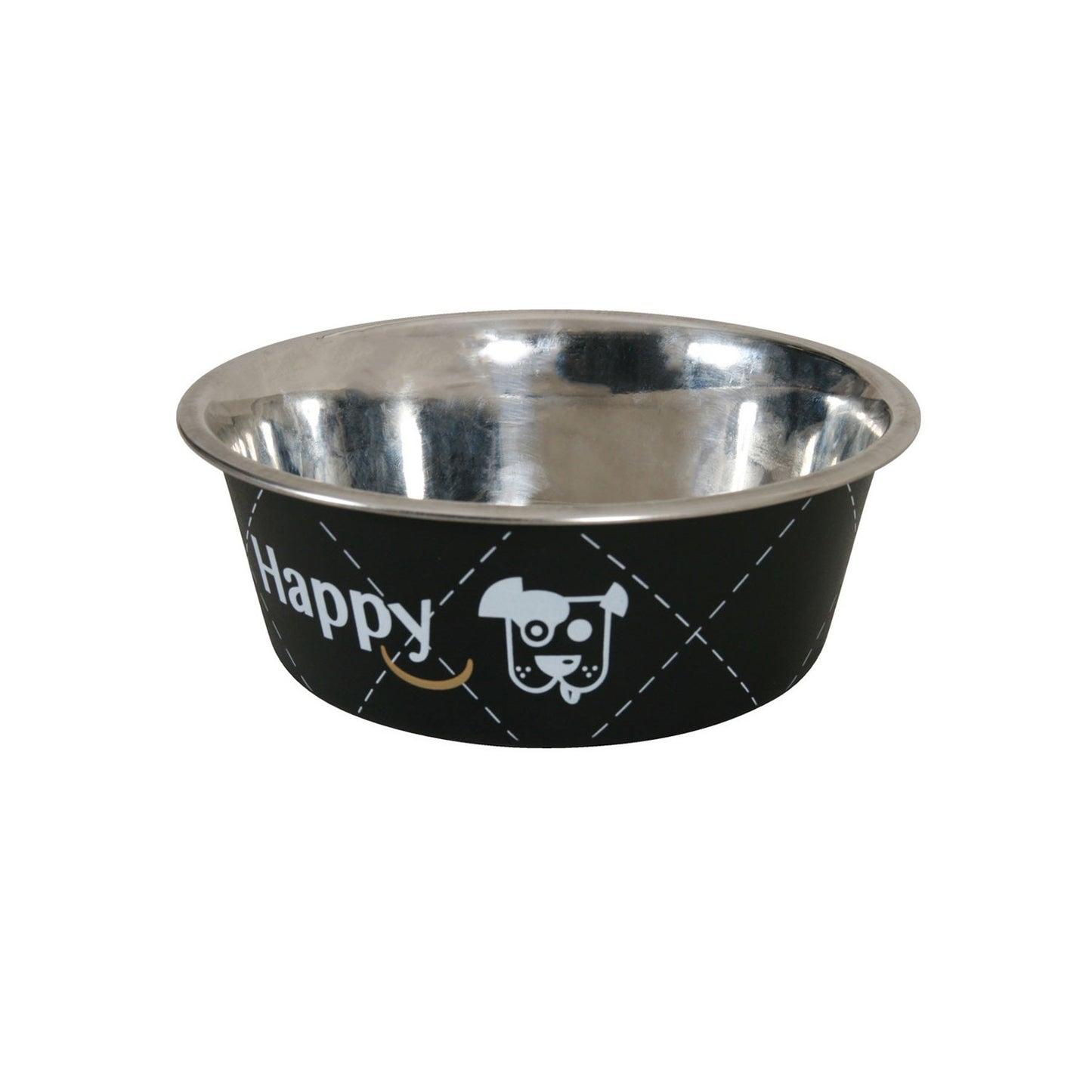 Zolux Ciotola Happy Nera in Acciaio Inox Cibo Acqua per Cani